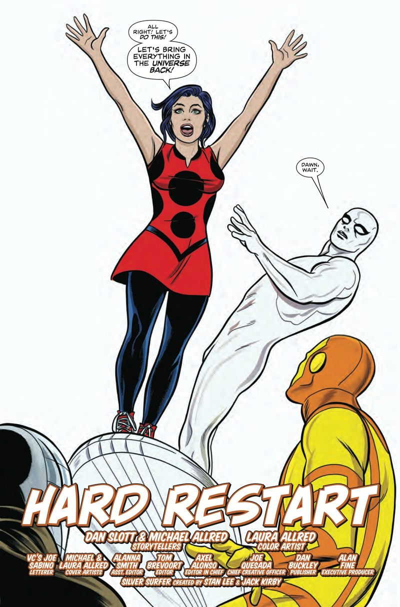 Illustration for article titled Exclusive Marvel preview: Norrin and Dawn try to rebuild the universe in Silver Surfer #15
